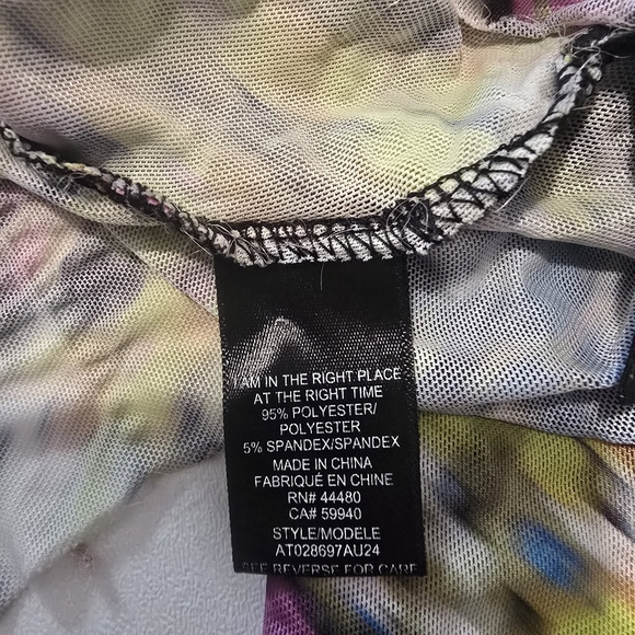 AFRM Kaylee Crewneck Long Sleeve Top In Multicolored Crew Neck Size XS - Picture 8 of 12